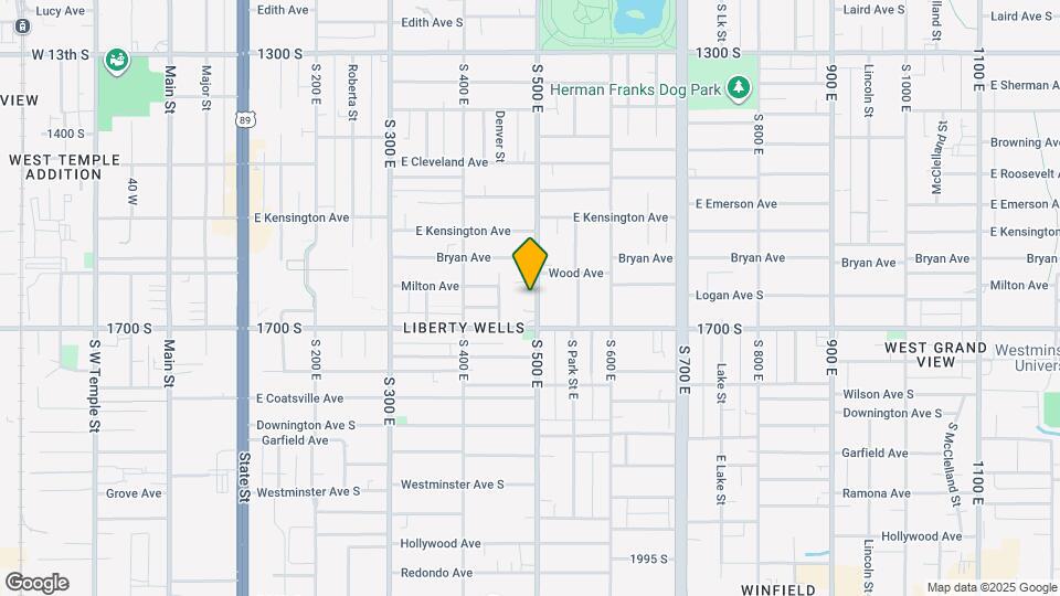 1614 S 500 E Map and Location Details