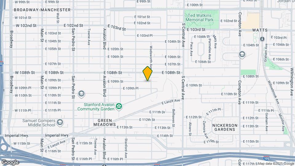 846 E 109th St Mapa y Detalles de la Ubicación