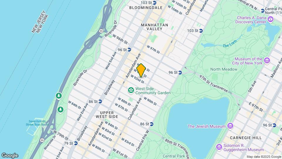 127 W 92nd St Map and Location Details