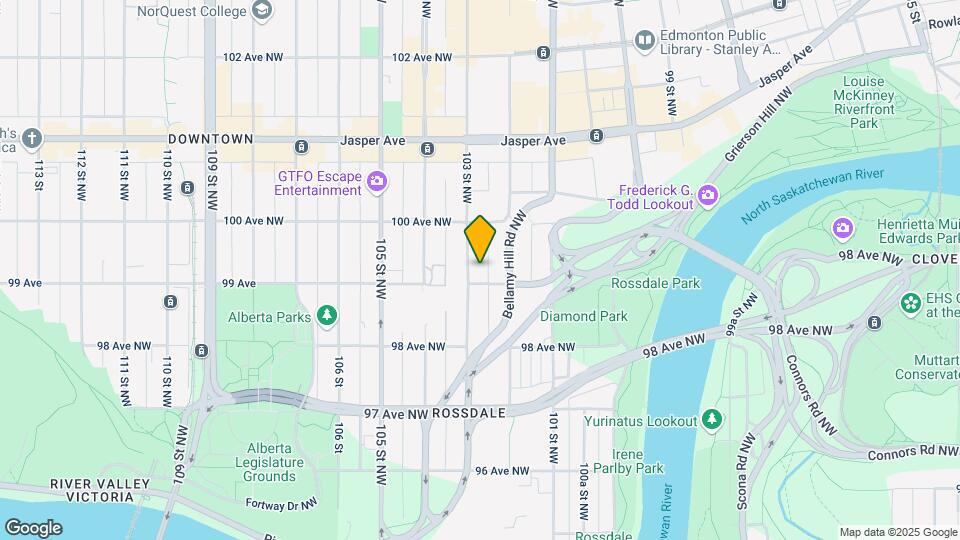 9907 103 St NW Map and Location Details
