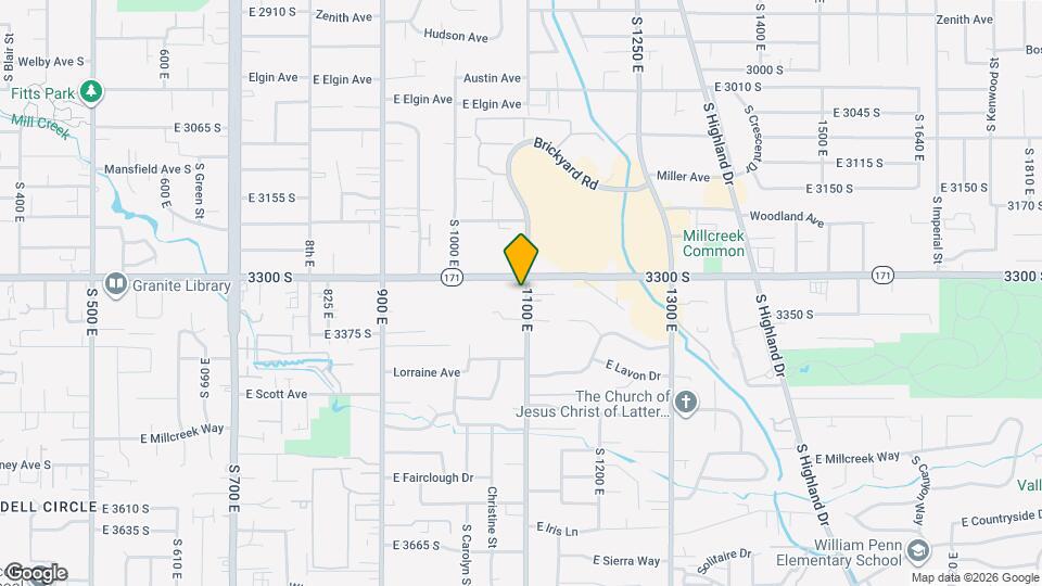 3324 S 1100 E Map and Location Details