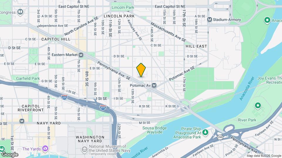 1332 G St SE Map and Location Details