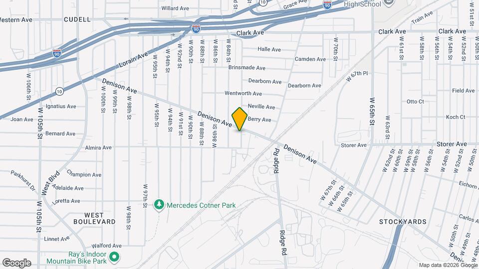 8201 Denison Ave Map and Location Details