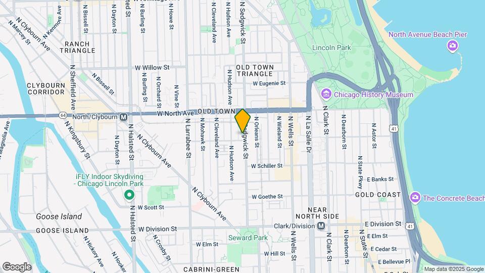 1506 N Sedgwick St, Unit 3S Mapa y Detalles de la Ubicación