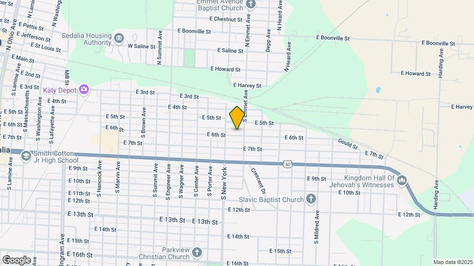 1621 E 6th St Map and Location Details