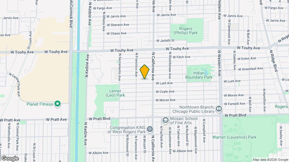 2828 W Lunt Ave, Unit 1 Mapa y Detalles de la Ubicación