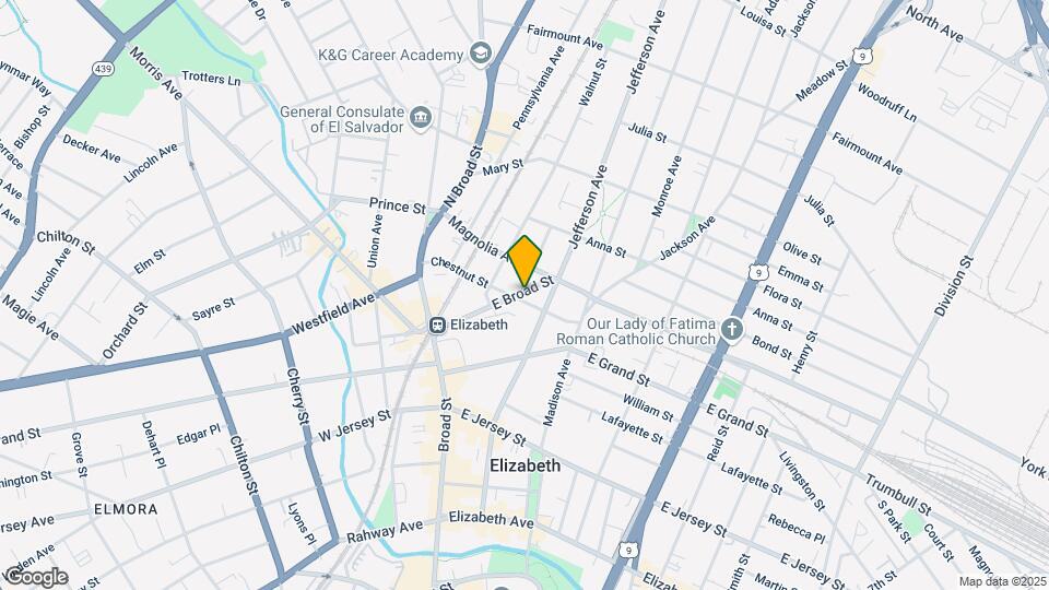 1152-1158 E Broad St Mapa y Detalles de la Ubicación