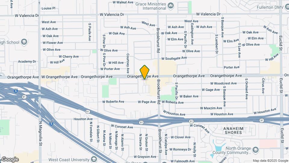1840-1850 W Orangethorpe Ave Mapa y Detalles de la Ubicación