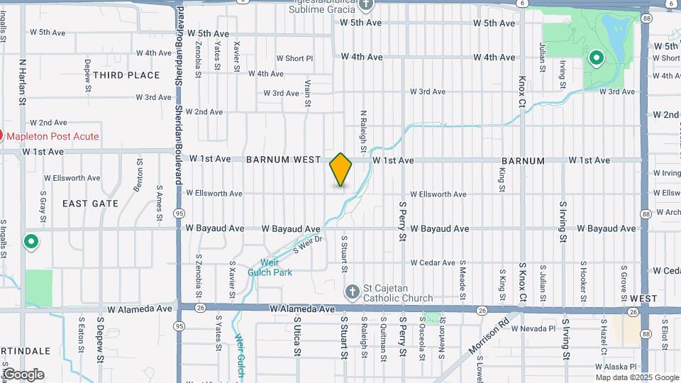 154 1/2 S Stuart St Map and Location Details