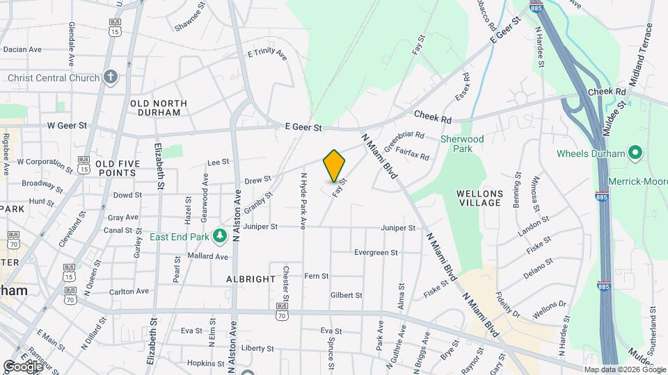 1405 Fay St Map and Location Details