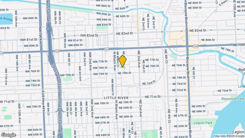 7536 NE 1st Ave Map and Location Details