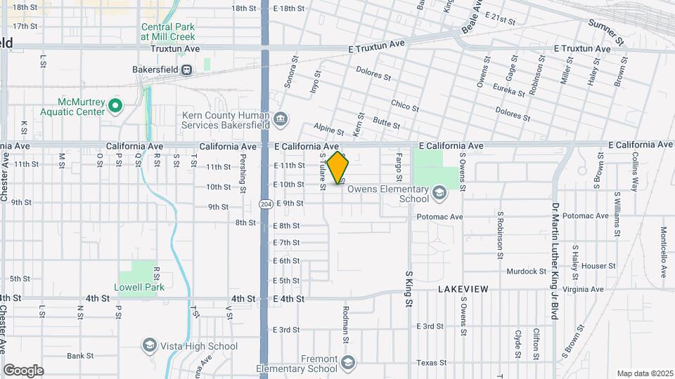 421 E 10th St Map and Location Details