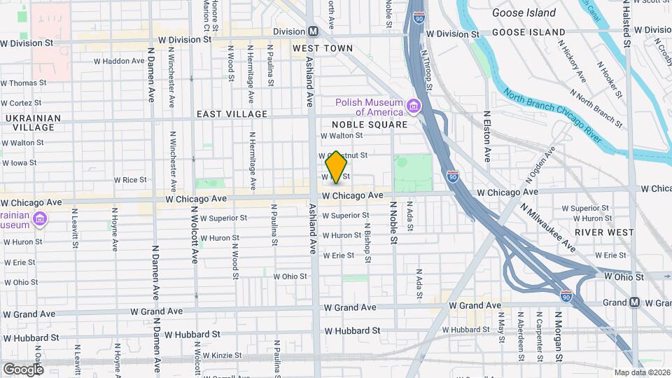 1522 W Chicago Ave Map and Location Details