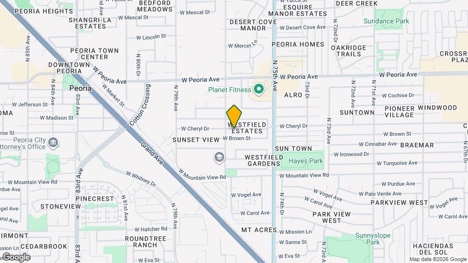 7631 W Cheryl Dr Map and Location Details