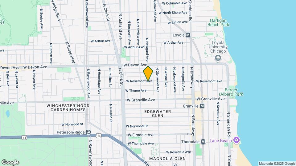 1431-1433 W Rosemont Ave Map and Location Details
