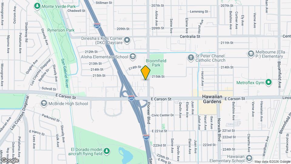 21525 Pioneer Blvd Map and Location Details