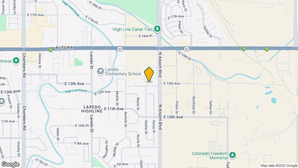 16749 E 13th Ave Map and Location Details