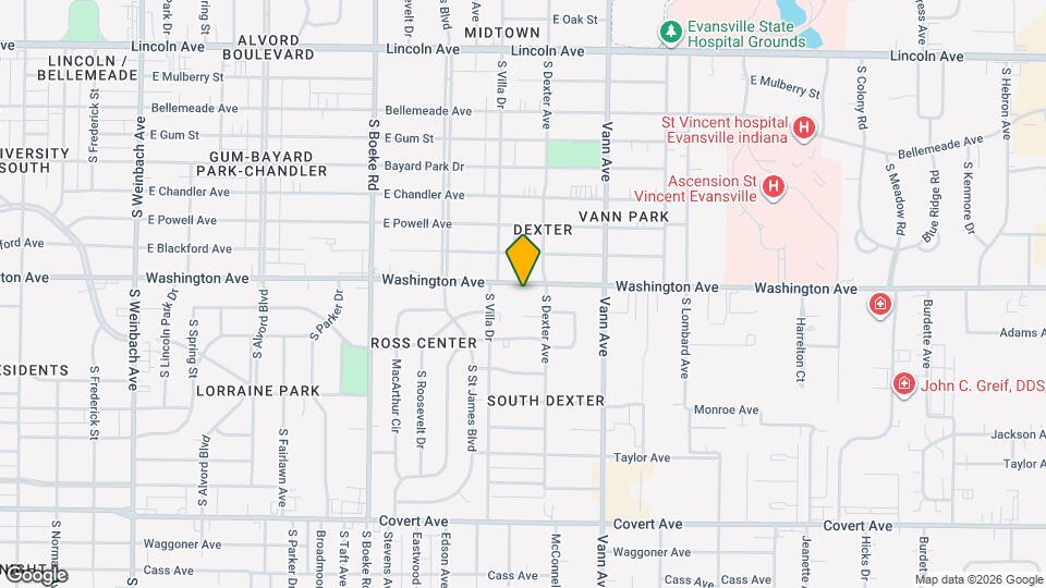 2869 Washington Ave Map and Location Details