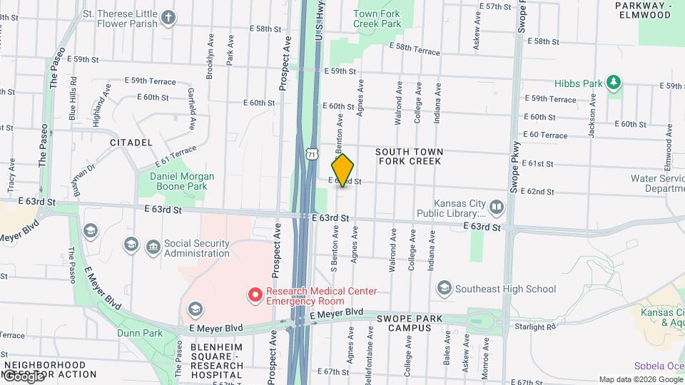 6215 S Benton Ave Map and Location Details