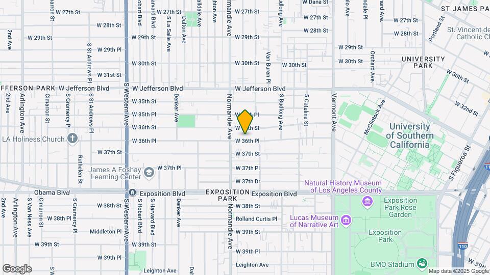 1353 W 36Th Pl Map and Location Details