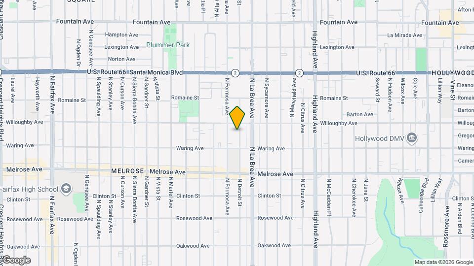 837 N Detroit St Map and Location Details
