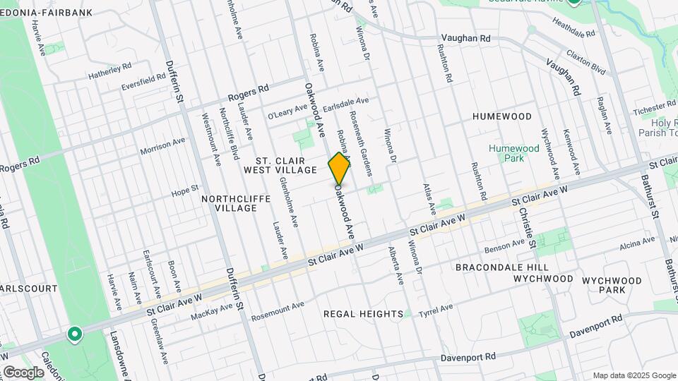 212 Oakwood Ave Map and Location Details