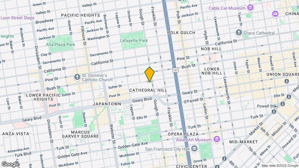 1501-1505 Sutter St Map and Location Details