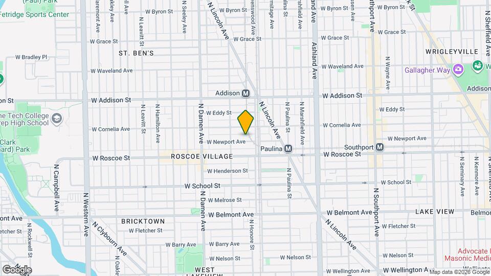 1820 W Newport Ave, Unit 2 Map and Location Details