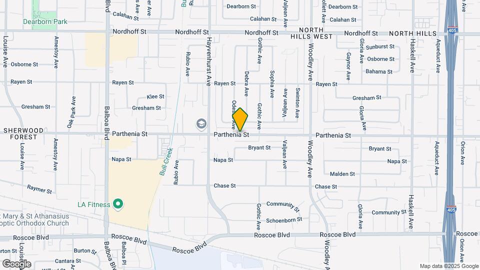 16454 Parthenia St Mapa y Detalles de la Ubicación