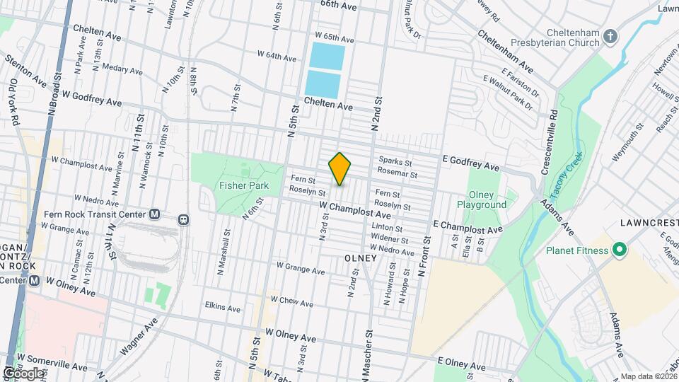 6030 N American St Map and Location Details