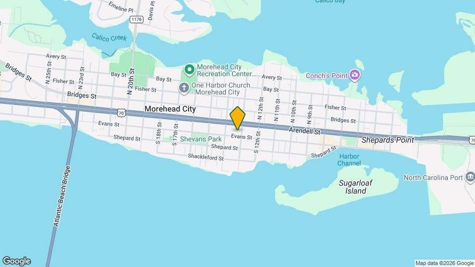 1302 Evans St Map and Location Details