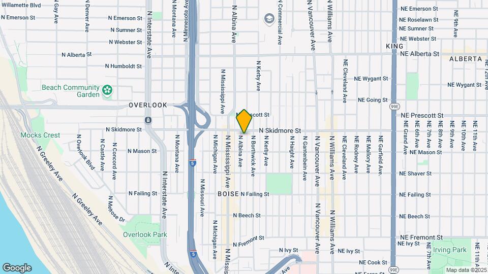 4214 N Albina Ave Map and Location Details