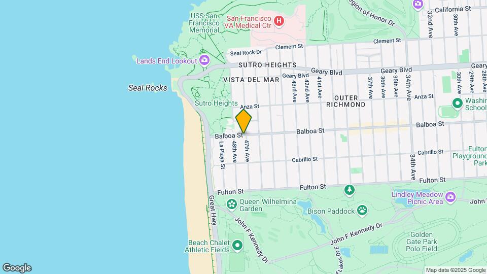 4605 Balboa St Map and Location Details