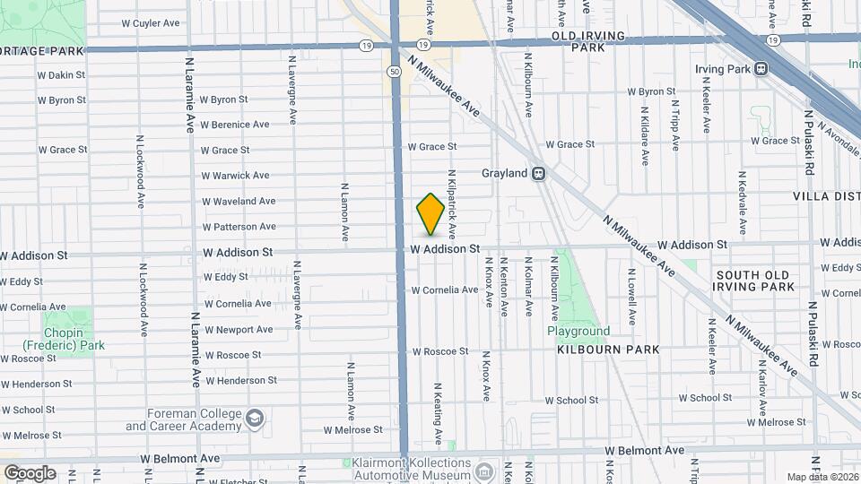 4726 W Addison St Map and Location Details