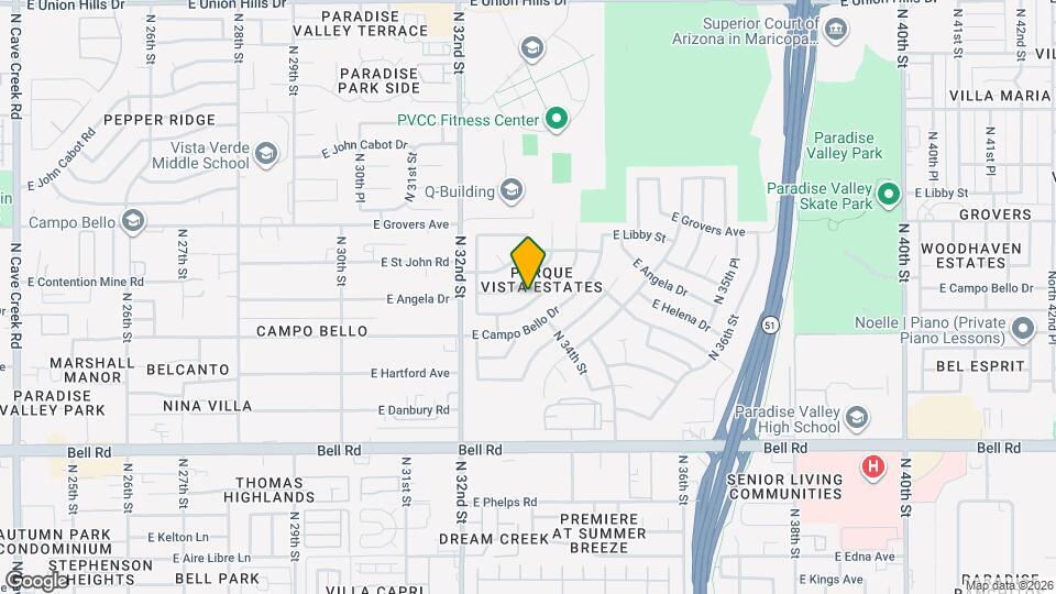 3316 E Helena Dr Map and Location Details