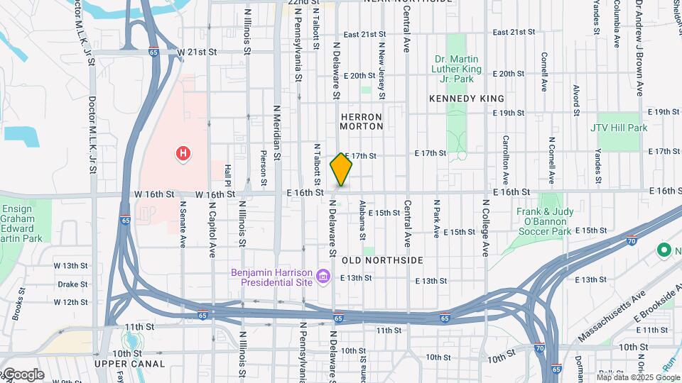 1601 N Delaware St Map and Location Details
