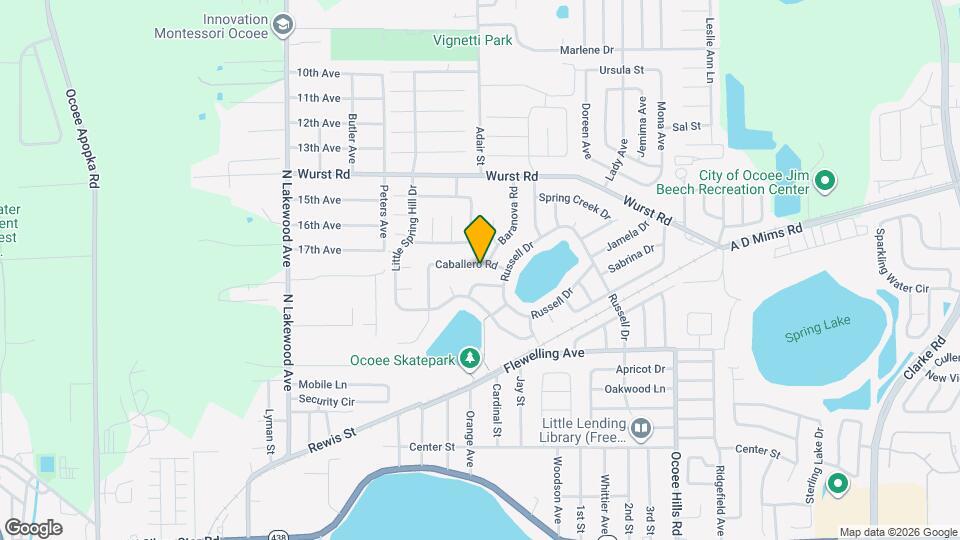 419 Caballero Rd Map and Location Details