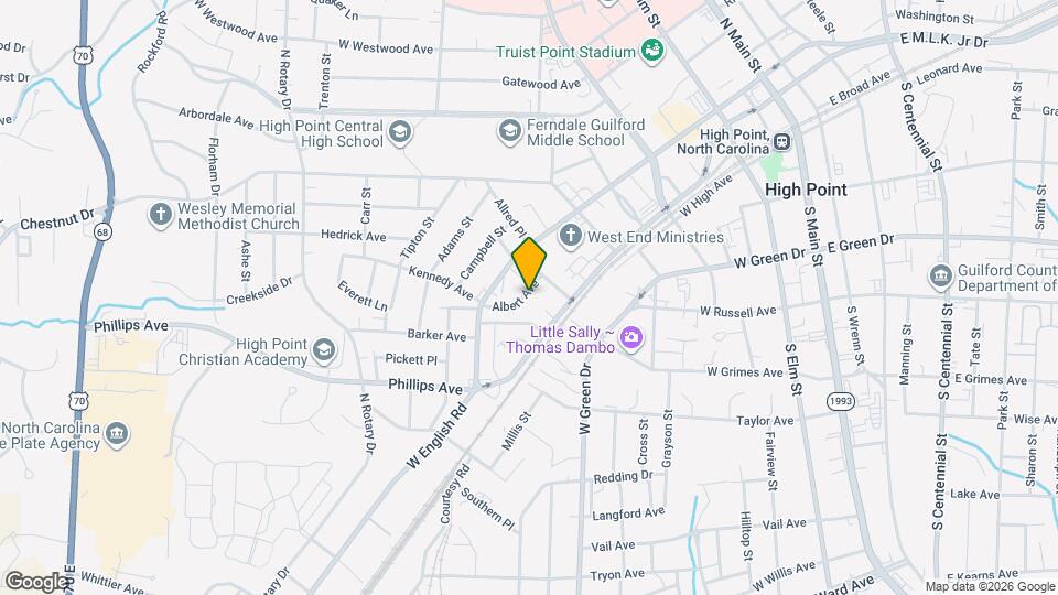 1009 Albert Ave Map and Location Details