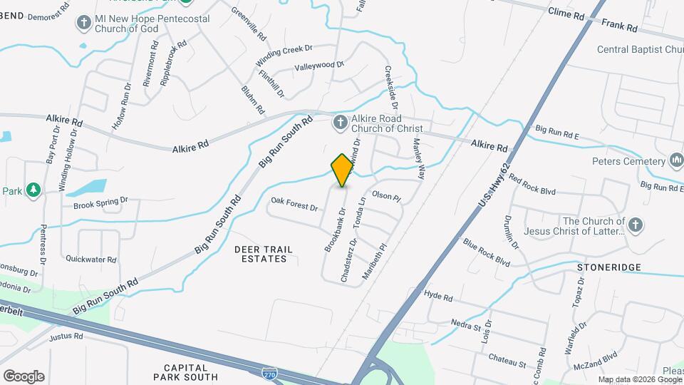 2093 Brookbank Dr Mapa y Detalles de la Ubicación