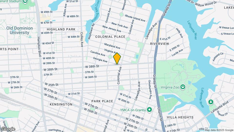 501 W 38th St Map and Location Details