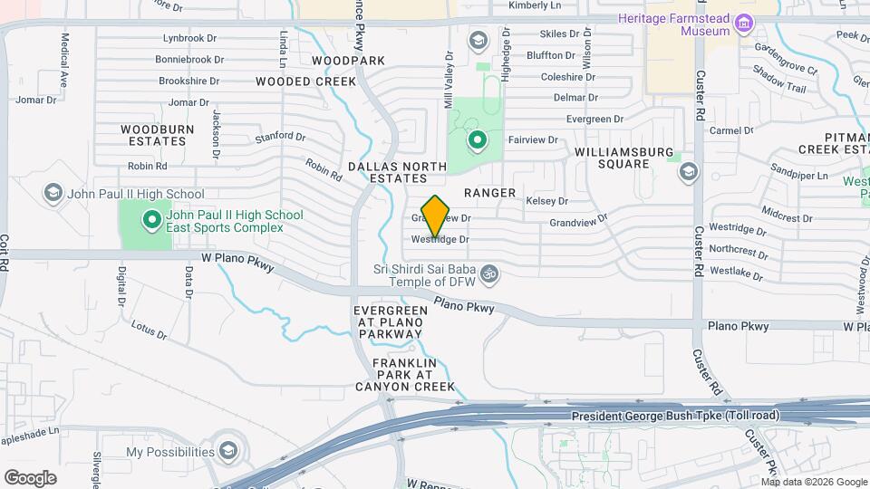2720 Westridge Dr Map and Location Details