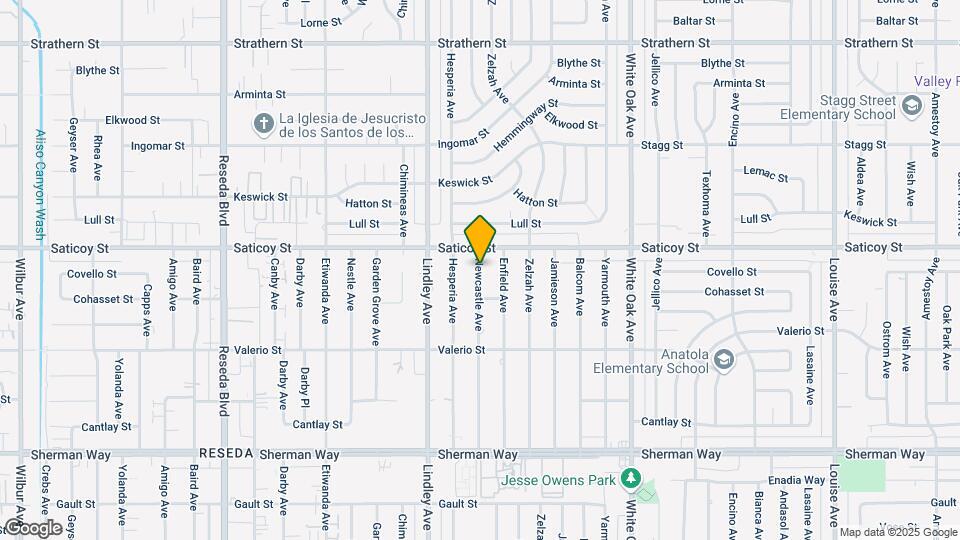7536 Newcastle Ave Map and Location Details