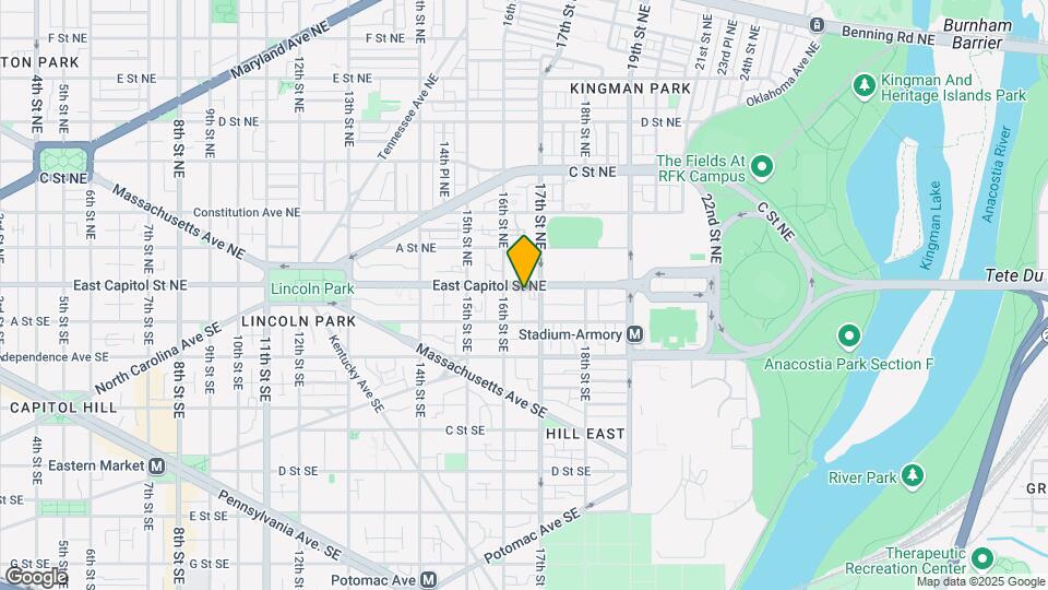 1621 E Capitol St SE Map and Location Details