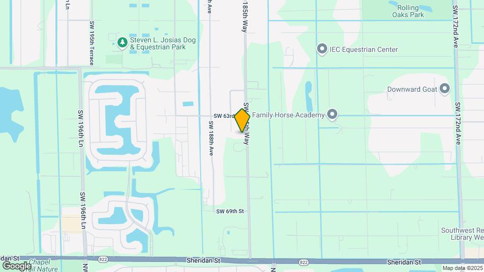 6411 SW 185th Way Map and Location Details