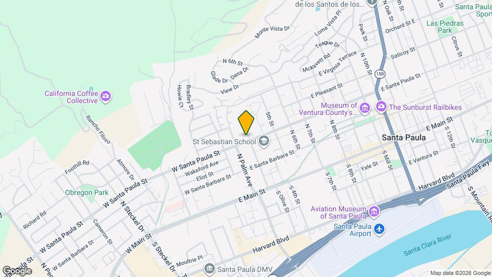 217 E Santa Paula St Map and Location Details