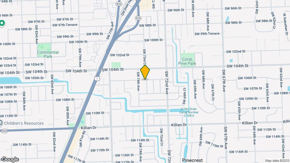 7340 SW 105th Terrace Map and Location Details