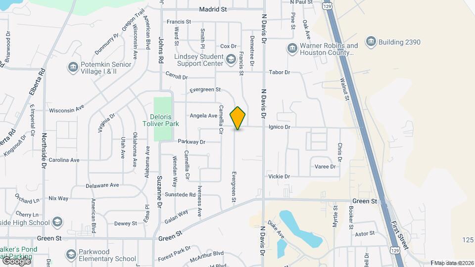 150 Evergreen St Map and Location Details