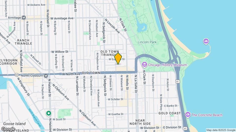 1633 N North Park Avenue Map and Location Details