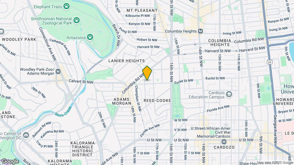1725 Euclid St NW Map and Location Details