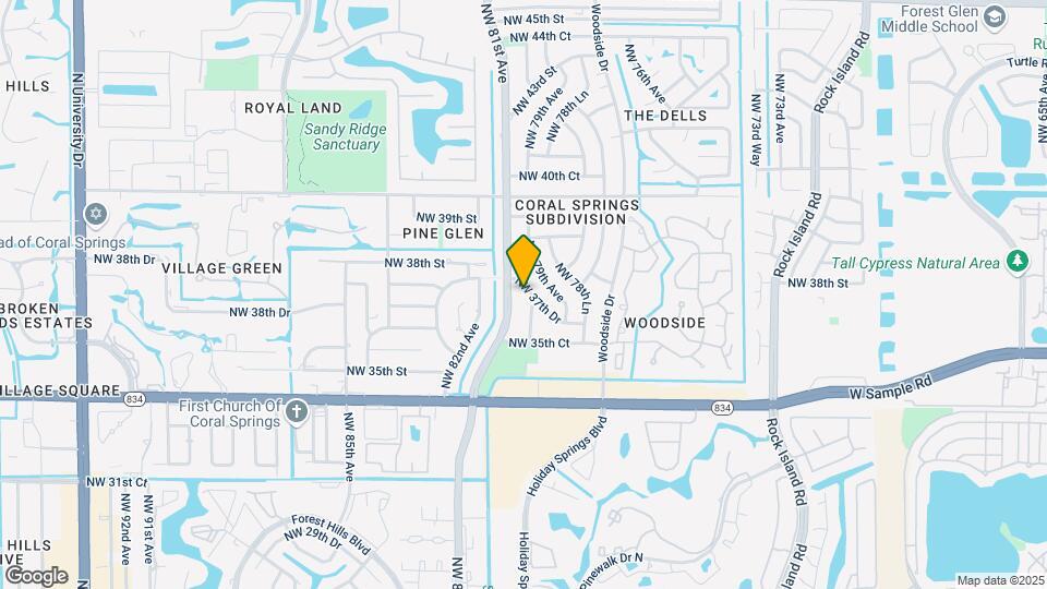 8010 NW 37th Dr Map and Location Details